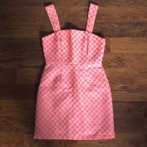 Forever 21 hot pink polka dot dress